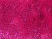 Long Pile METALLIC SHAGGY fur HOT PINK