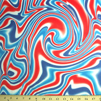 Red White Blue Swirls Spandex SP-21