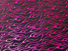 Metallic Flames Spandex HOT PINK BLACK