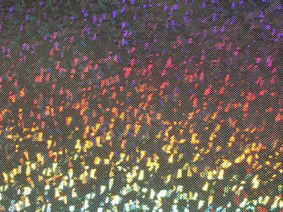Metallic Hologram Foil Spandex SILVER/BLACK