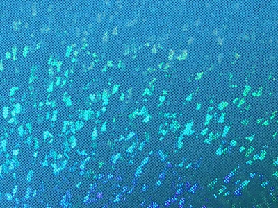 Metallic Hologram Foil Spandex TURQUOISE