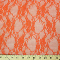 Circle Stretch Lace ORANGE SL-25 "LAST PIECE MEASURES 1 YARD 10 INCHES"