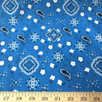 Turquoise Paisley Print Poly/Cotton