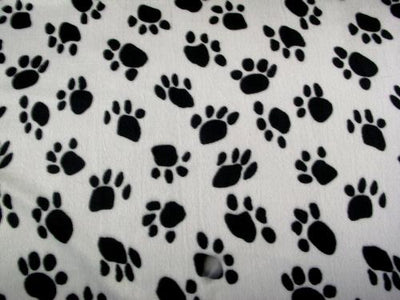 Velboa Paw Prints WHITE