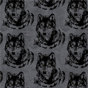Premium Anti-Pill Wolf Heads Fleece A52
