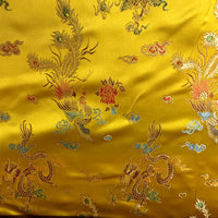 Chinese Satin Dragon/Phoenix Brocade Yellow Gold